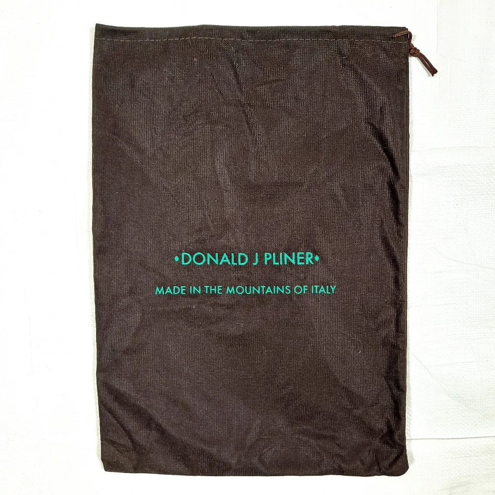 Donald J Pliner Brown Dust Cover Drawstring Pouch Bag